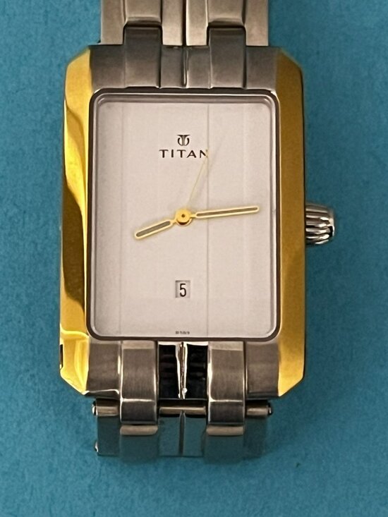 Titan Stainless tank Analog Square Men\'s Watch New Battery main image 8